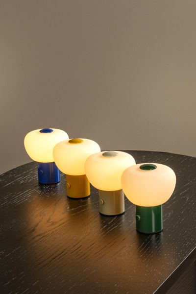 Lucide GUSTAV - Rechargeable Table lamp - Battery pack - Ø 8 cm - LED Dim. - 1x0,8W 2700K - Cream